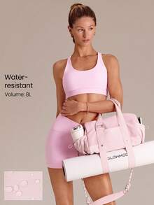 Easy Commute Water-Resistant Shoulder Strap Bag With Clippable Nano Pouch Daily Casual - Pink - View 1
