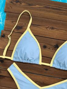 Swim Mod Bộ bikini hai mảnh buộc dây cổ gợi cảm mùa xuân/hè 2026, thích hợp cho kỳ nghỉ. - Nhiều màu - Xem 4