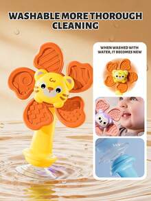 MINKOJA Mainan Putar dengan Perekat Hisap untuk Bayi - Mainan Sensorik dari Resin ABS, Mainan Portabel, Cocok untuk Pesawat Terbang, Restoran, dan Penggunaan di Rumah - Meningkatkan Keterampilan Motorik dan Perkembangan Kognitif - MultiWarna - View 3