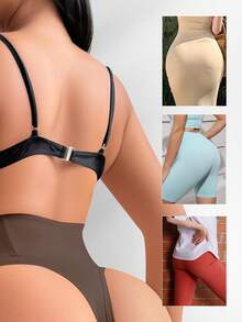 SHEIN Women's Shapewear Bottoms, Tummy Control Briefs - Brown - View 2