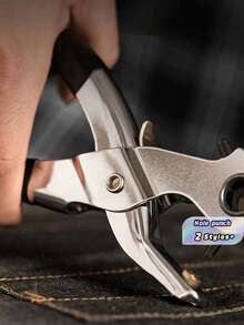 Easy-Use Round Hole Punch Pliers, Household Belt/Bag/Leather Puncher, Dual-Lever Structure, CrV Professional-Grade Punch Head, Adjustable 6 Hole Sizes, Anti-Rust Design, Suitable For Leather, Cardboard, Cards And More Materials - Multicolor - View 6
