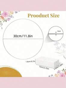 1/5/10 pièces Cerceau floral en métal pour centre de table, anneau de couronne argenté avec supports de support blancs, cerceau floral macramé pour décorations maison DIY et décor de table de mariage, cadeaux pour anniversaire et remise de diplôme - Multicolore - Voir 8