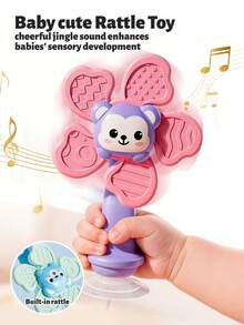 MINKOJA Mainan Putar dengan Perekat Hisap untuk Bayi - Mainan Sensorik dari Resin ABS, Mainan Portabel, Cocok untuk Pesawat Terbang, Restoran, dan Penggunaan di Rumah - Meningkatkan Keterampilan Motorik dan Perkembangan Kognitif - MultiWarna - View 7