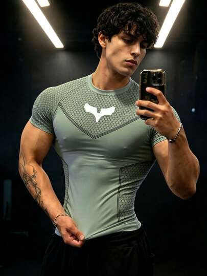 GymBeat 男士休闲运动圆领短袖T恤