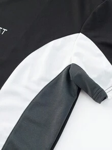Manfinity Hypemode Set Kaos Lengan Pendek Leher Bulat dan Celana Pendek Pria, untuk Liburan - MultiWarna - View 6