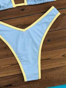 Swim Mod Bộ bikini hai mảnh buộc dây cổ gợi cảm mùa xuân/hè 2026, thích hợp cho kỳ nghỉ. - Nhiều màu - Xem 3