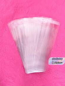 SHEIN 100 chiếc túi đựng trong suốt, đơn giản và thiết thực, đa chức năng, ngày lễ tình nhân, đám cưới, sinh nhật, hộp đựng đồ - Trong sáng - Xem 6
