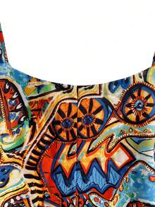 Linhara Camiseta sin mangas de tiras finas de unicolor, estilo vintage, versátil y casual para uso diario, talla grande - Multicolor - Ver 4