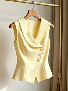 Franclia Women Tank Tops & Camis - Cream - View 3