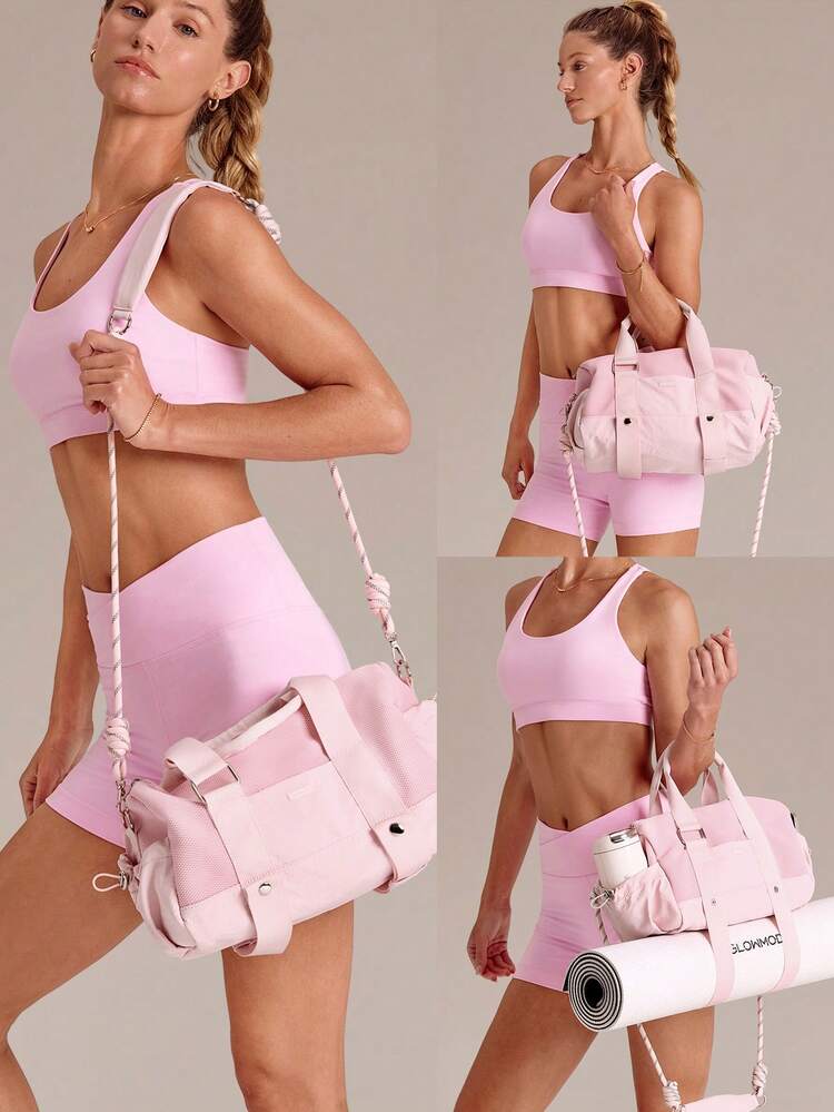 Easy Commute Water-Resistant Shoulder Strap Bag With Clippable Nano Pouch Daily Casual