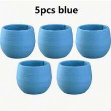 5/10/20pcs Mini Flower Pots For Succulents Small Plants DIY Interchangeable Planters With Drainage Hole Water Reservoir Cute Desktop Decor - Multicolor - View 25