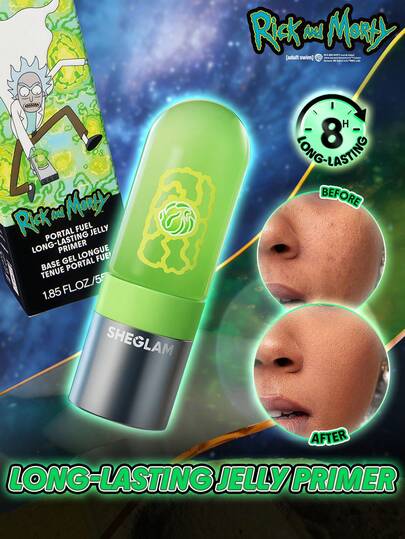 Rick and Morty X SHEGLAM Portal Fuel Prebase en Gel de Larga Duración Marca Belleza Maquillaje Maquullaje Cosmética para Mujeres Niñas Perfecto para Invierno Primavera Verano Ideal para Y2K Elegante Moda Adecuado para Cumpleaños Día de la Madre Regalo Fiesta Listo Mejor Color