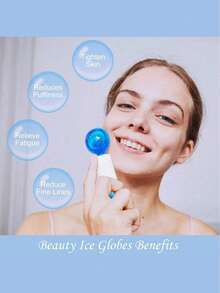 1 peça, 2 peças, Dois Tamanhos Disponíveis, Bola de Onda de Gelo, Bola de Energia de Onda de Gelo de Beleza, Eficácia: Melhora o Firmamento da Pele, Anti-Envelhecimento, Sorvete Facial, Alergia Facial Diária, Vermelhidão, Febre, Acalmante, Aparência: Bola Flash Roxa, Beleza, Produtos de Cuidados com a Pele, Spa, Autocuidado, Ferramentas de Cuidados com a Pele, Cuidados Faciais, Suprimentos de Esteticista, Massagem, Ferramenta de Massagem Facial, Rolo Facial, Rolo de Gelo, Rolo de Gelo Facial - Malva - Visão 8