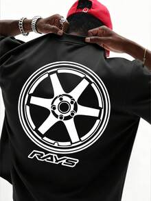 Men's Standard Short-Sleeved T-Shirt With Round Neck And Minimalist Print, Double-Sided Print, Men's Summer Clothing. - 8 - 查看 2