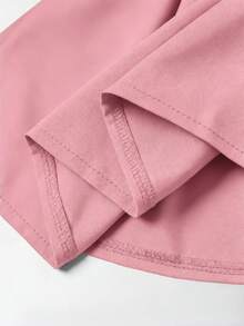 GlowEve CURVE Plus Size Women 2 Pieces Set: Sleeveless Blouse With Collar Ruffle And Pleated Pants - Pink - View 5