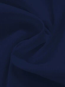 GlowEve CURVE Blus Elegan Ukuran Plus dengan Tali Belakang Motif Kupu-kupu - Navy Blue - View 4