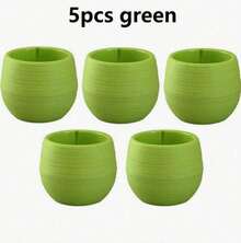 5/10/20pcs Mini Flower Pots For Succulents Small Plants DIY Interchangeable Planters With Drainage Hole Water Reservoir Cute Desktop Decor - Multicolor - View 19