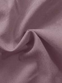 Calvaya Plus Size Casual Solid Color Tie-Up Shirt - Purple - View 4