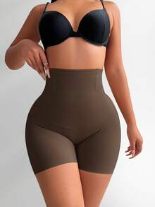 SHEIN Women's Shapewear Bottoms, Tummy Control Briefs - Brown - View 6