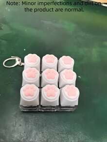 Llavero antiestrés, diseñado con teclas de teclado, adecuado para adultos como juguete para los dedos, con un anillo de presión con los dedos y que sirve como herramienta calmante. - Multicolor - Ver 8