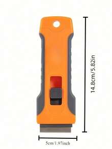Multifunctional Adhesive Remover Scraper Tool Set, For Phone Screen Protector Installation, Car Decal Removal & Home Cleaning, DIY Repair Kit - Orange - View 10
