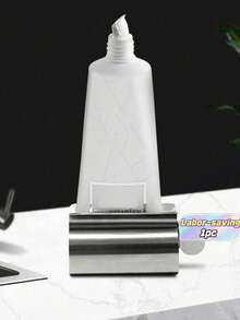 1 Pc Stainless Steel Toothpaste Squeezer, Metal Toothpaste Tube Squeezer, Toothpaste Seat Holder Sta Home Bathroom Decor Summer - silver - View 1