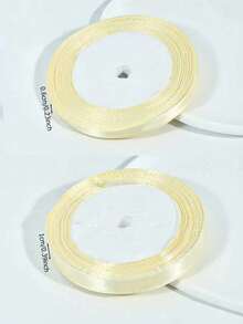1 Roll 22meters, Beige Packaging Ribbon Bow, Color Ribbon, Polyester Satin Ribbon, Gift Box Silk Ribbon, Jacquard Woven Ribbon - Beige - View 13