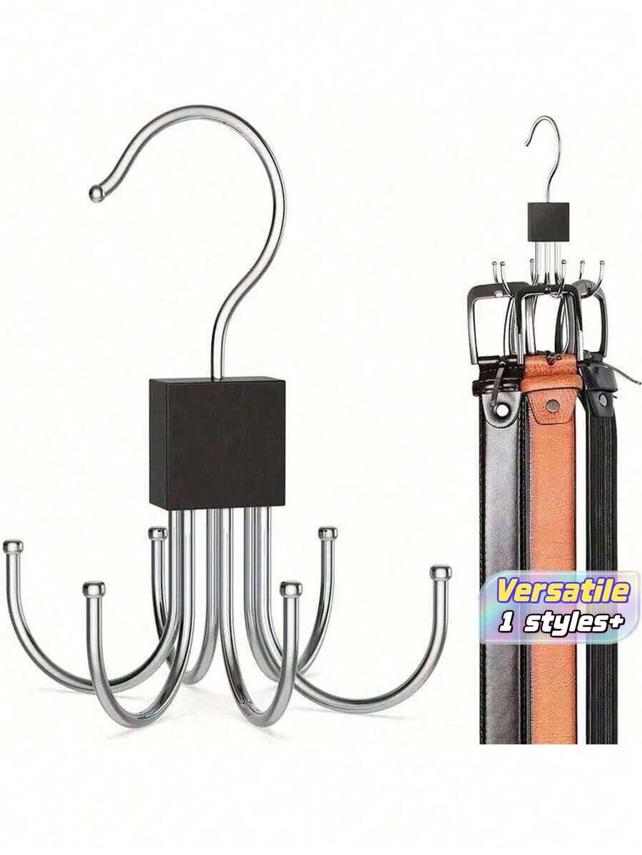 1-3 Packs Belt Hook Wardrobe Belt Storage Rack 360° Rotate To Save Space For Bras, Vests, Ties, Scarves, Wallets Creative Rotatable Multifunctional Six-Claw Hook, Suitable For Halloween, Christmas, Thanksgiving Parties - Multicolor - View 1