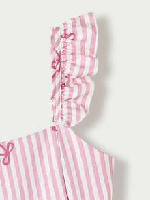 SHEIN Casuvi Kids 女童休闲度假黄色修身吊带背心，夏季上衣，柔软修身，时尚设计，适合度假、旅行、校园、日常穿着 - 粉色 - 查看 7