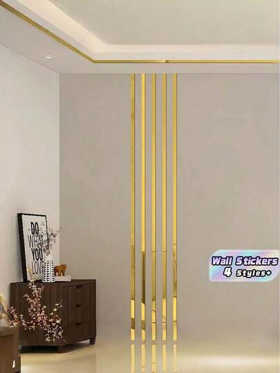 10 piezas de adornos decorativos de acrílico para espejos, adecuados para marcos de fotos/bordes de papel tapiz/zócalos, decoración autoadhesiva para paredes de salas de estar y dormitorios