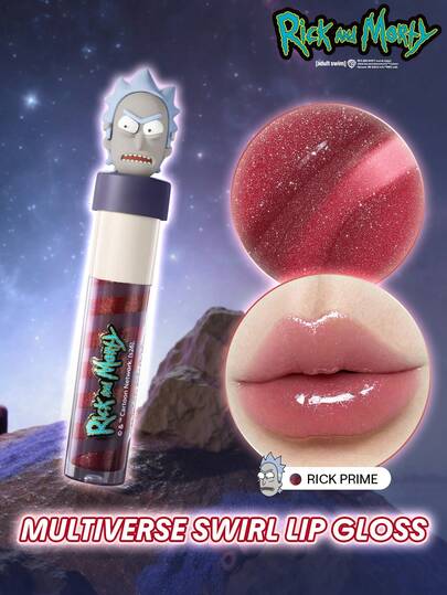 Rick and Morty X SHEGLAM Multiverse Swirl Brillo de Labios-Rick Prime Marca Belleza Maquillaje Maquullaje Cosmética para Mujeres Niñas Perfecto para Invierno Primavera Verano Ideal para Y2K Elegante Moda Adecuado para Cumpleaños Día de la Madre Regalo Fiesta Listo Mejor Color
