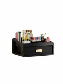 Caja de almacenamiento de maquillaje de varios tamaños, organizador de cosméticos tipo cajón negro, estuche para productos de belleza de gran capacidad para la colección de cuidado de la piel y maquillaje - Multicolor - Ver 14