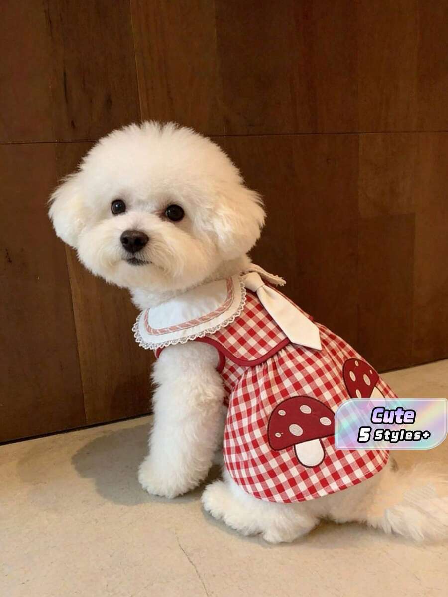 Red Christmas-Themed T-Shirt - Breathable & Comfortable New Spring/Summer Apparel - Short-Sleeve Clothing For Small Dogs, Pets, And Cats. - Red - View 1