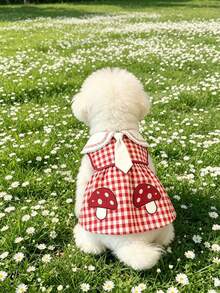 Red Christmas-Themed T-Shirt - Breathable & Comfortable New Spring/Summer Apparel - Short-Sleeve Clothing For Small Dogs, Pets, And Cats. - Red - View 5