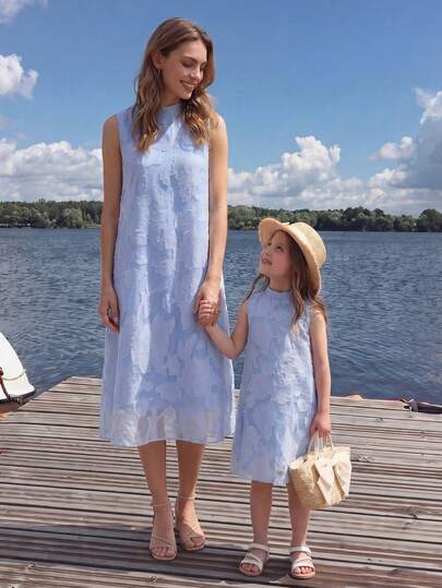 SHEIN Glamorique Kids Young Girl' Elegant Sleeveless Dress, Summer Dress, Suitable For Daily Outings, Vacation, Birthday Party