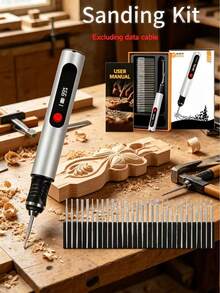Teckwe 指甲锉、指甲抛光器、雕刻笔、手持式迷你家用电动工具（不含数据线）。 - 彩色 - 查看 1