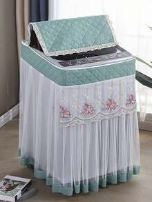 Lace Washing Machine Cover, Universal Thick Dustproof Cover For Automatic Washer, Protective Appliances Cover With Elastic Bottom, Home Laundry Room Decor - Multicolor - View 11