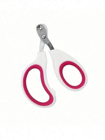 1Pc Stainless Steel Cat Nail Clippers, Cat Claw Trimmer, With Protection Round Hole To Prevent Bleeding, Suitable For Cats, Birds, Hamsters And Other Small Animals, Professional Small Animal Nail Trimmer, Single Hole Orange, Blue,Decorations