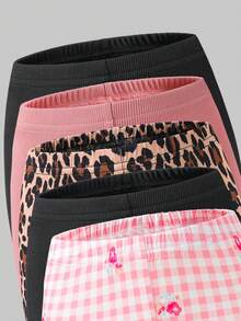 5 Sets Cute Girls Legging Fabric Machine Washable Smooth Skin Friendly Comfortable Fit - Multicolor - View 6