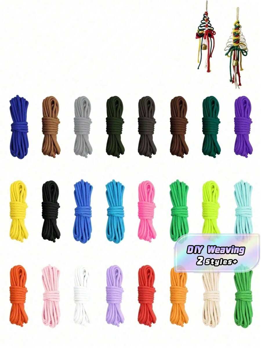 Handmade DIY Weaving: Christmas Tree Weaving, Lanyard Keychain Weaving, Bracelet Weaving, Clothesline - Multicolor - View 1