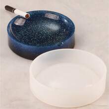 1~2 Khuôn silicon hình vuông tròn DIY Khuôn đựng gạt tàn Khuôn đúc nhựa Khuôn nhựa Epoxy pha lê - trắng - Xem 8