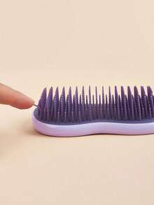 1 Buah Sisir Bergigi Lebar Desain Jala Berongga untuk Mengurai Rambut Kusut, Pemblokir Warna untuk Penataan Rambut Basah dan Kering, Salon, Rumah, Perjalanan, Perlengkapan Perawatan Rambut - MultiWarna - View 8