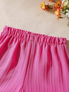 SHEIN Conjunto de 2 peças para bebê menina (0-3 anos) - Primavera/Verão - Cores vibrantes - Top sem mangas + shorts - Ideal para férias. Roupa infantil para primavera/verão. - Multicolorido - Ver 6