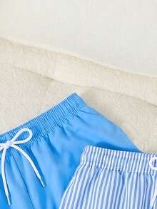SHEIN 2 piezas Traje de baño para adolescentes varones - Celeste - Ver 3