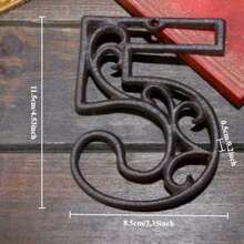 1 biển số nhà bằng gang đúc cao cấp - Kích thước 4.5 inch, chịu lực tốt, chống gỉ, biển số nhà thủ công kiểu cổ điển - Trang trí hiên nhà, biển hiệu hộp thư, biển hiệu lối đi - Trang trí nhà kiểu nông trại - Biển hiệu bất động sản chống chịu thời tiết - Tăng vẻ đẹp cho ngôi nhà - Quà tặng tân gia - Biển hiệu biệt thự sang trọng - Nhiều màu - Xem 17