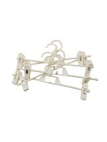2Pcs/5Pcs Retractable Stackable Pants Hangers, Adjustable Rotating Trousers Clips, Seamless Skirt Hooks, Multifunctional Storage Hangers For Home Wardrobe & Retail Store Display - Multicolor - View 8
