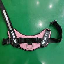 1pc Pink, Anti-Explosion, Flashing Strip Decorated Pet Chest Strap, Back Strap, Vest-Style Harness, Suitable For Small, Medium, And Large Dogs To Go Out For Walks Or Trainings - Pink - View 14