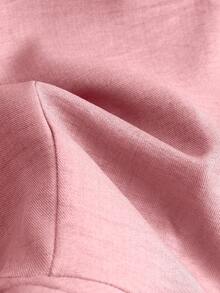 GlowEve Nueva camiseta de tirantes sin mangas con cuello en V y diseño de hebilla metálica minimalista y elegante que estiliza la cintura, para mujer, de verano - Rosa - Ver 3