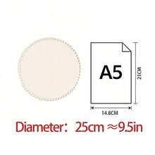 Bases de madeira inacabadas para cestos de crochê - Placas redondas em branco, ideais para projetos de tricô e artesanato. - Damasco - Ver 14