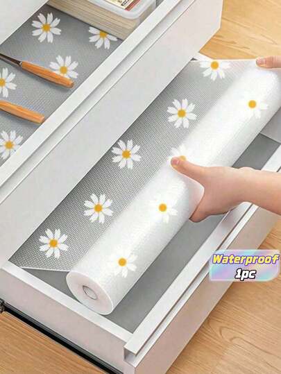 SHEIN 1 Cuộn Thảm Chống Thấm Trong Suốt, Tấm Lót Tủ Chống Trượt Cho Tủ Bếp, Kệ, Bàn Làm Việc, Tấm Lót Kệ Cho Tủ Bếp, Tấm Lót Tủ Lạnh, Tấm Lót Tủ Bếp Chống Thấm Nước, Tấm Lót Ngăn Kéo Bằng Nhựa, Chất Liệu EVA, Tấm Lót Tủ Lạnh Không Dính Cho Kệ